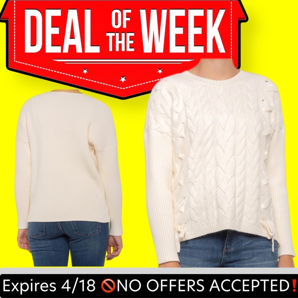 🔥🆕 Maude Vivante Gabriella classic cable knit Sweater Cream